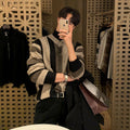 V neck knit sweater