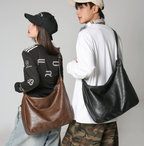 Soft leather large capacity shoulder bag