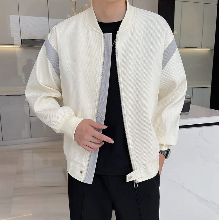 Lightweight Bomber Blouson Jacket with Pockets