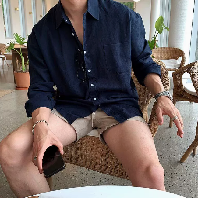 リネンタッチシャツ メンズ 長袖｜Airy Linen SHIRT