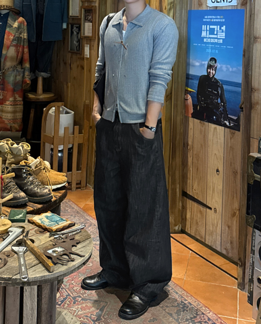 リジッドワイドシルエットデニム