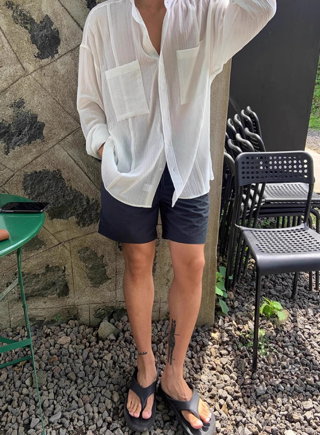Linen blend summer shirt