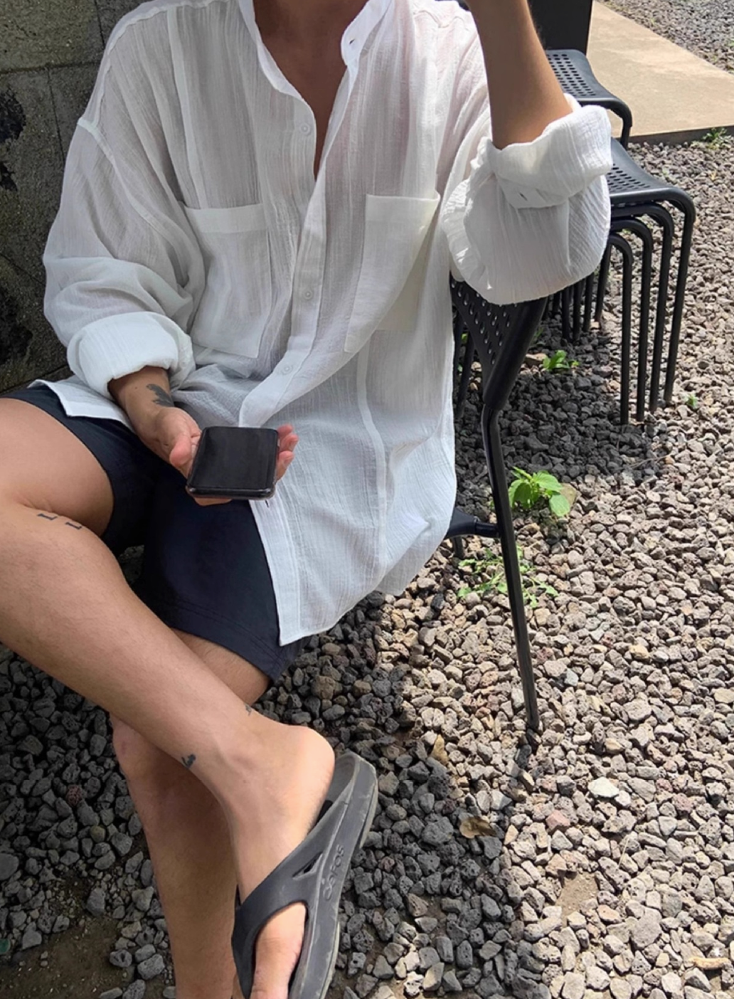 Linen blend summer shirt