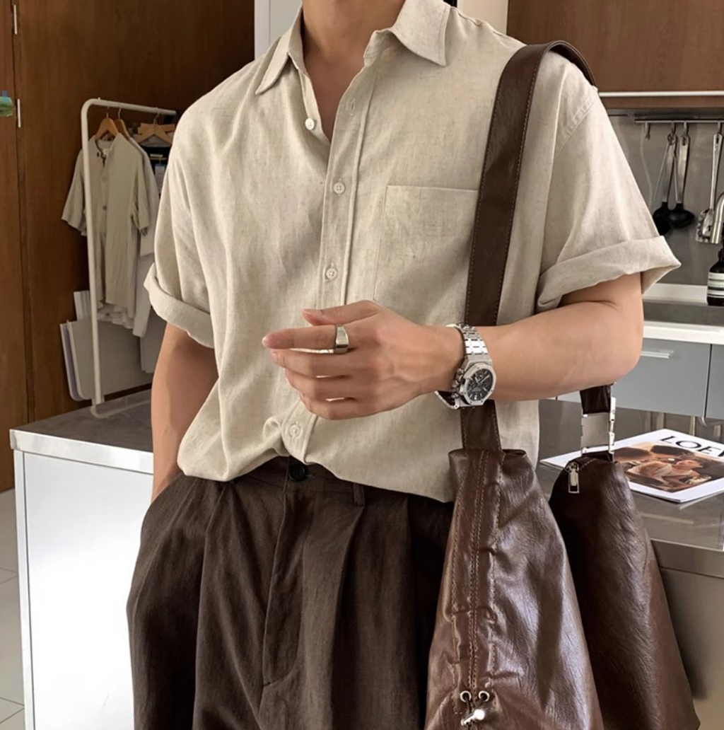 Plain short sleeve shirt