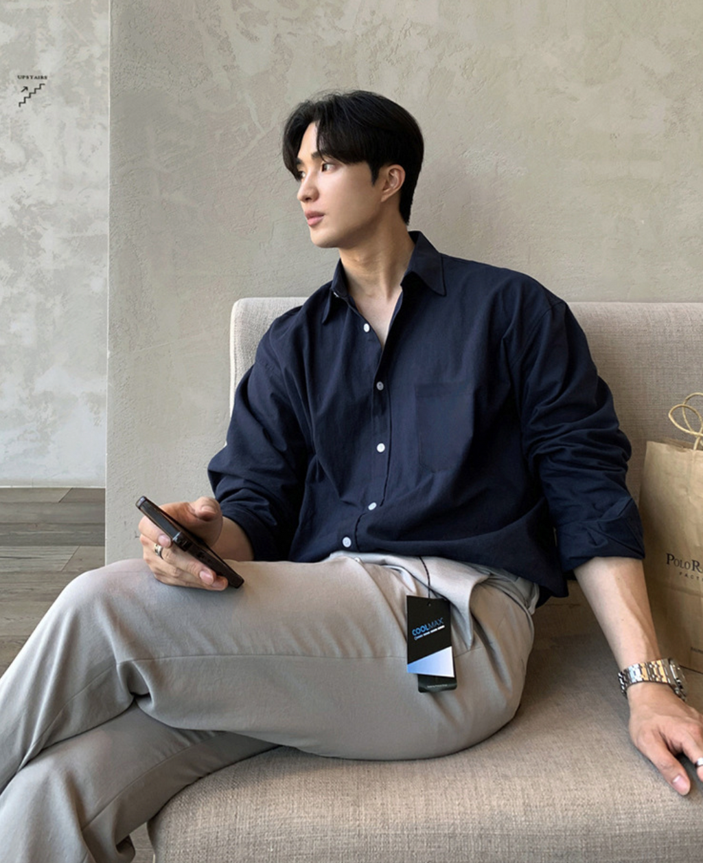 Long sleeve linen shirt