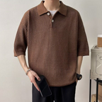 Summer knit polo shirt