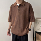 Summer knit polo shirt