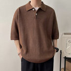 Summer knit polo shirt