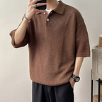 Summer knit polo shirt