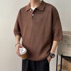 Summer knit polo shirt