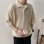 Summer knit polo shirt