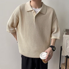 Summer knit polo shirt