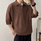 Summer knit polo shirt