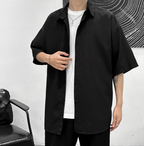 Lapel short sleeve shirt