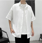 Lapel short sleeve shirt