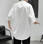 Lapel short sleeve shirt