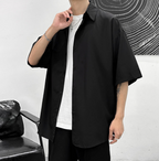 Lapel short sleeve shirt