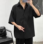 Lapel short sleeve shirt
