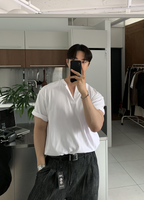 Henry collar short sleeve T-shirt