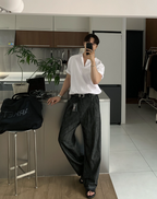 Henry collar short sleeve T-shirt