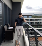 High gauge short sleeve knit T-shirt