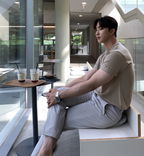 High gauge short sleeve knit T-shirt