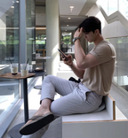 High gauge short sleeve knit T-shirt