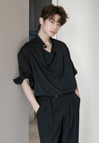 Stand collar design shirt