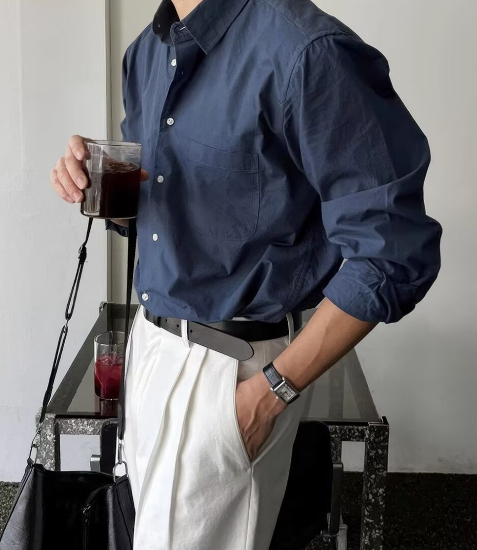 Lapel casual shirt
