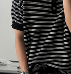 ヘンリーカラーストライプTシャツ メンズ｜Henry Stripe TEE