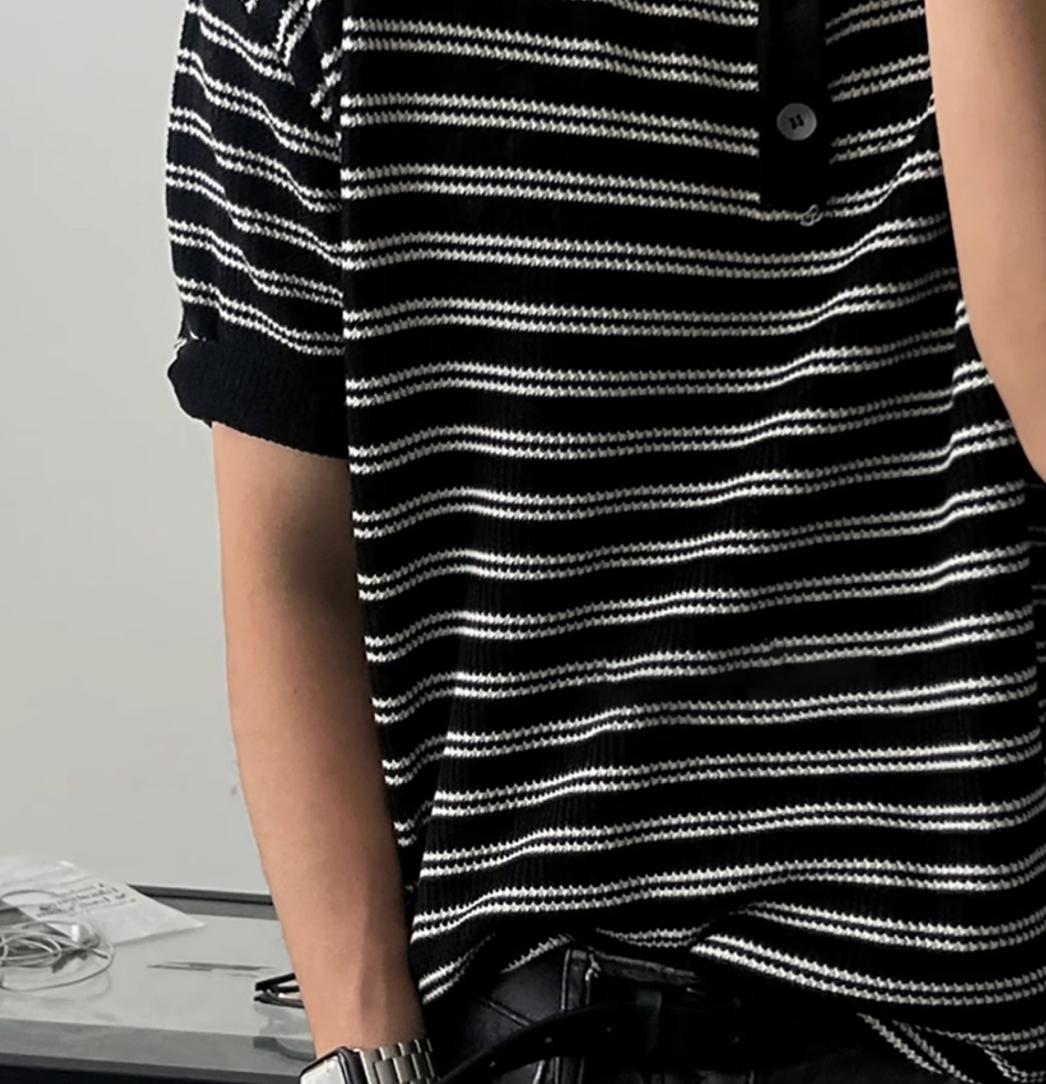 ヘンリーカラーストライプTシャツ メンズ｜Henry Stripe TEE