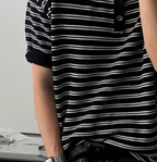 ヘンリーカラーストライプTシャツ メンズ｜Henry Stripe TEE