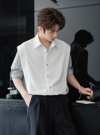Fake two piece short sleeve shirt