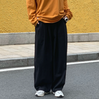 タック入りハイウエストパンツ