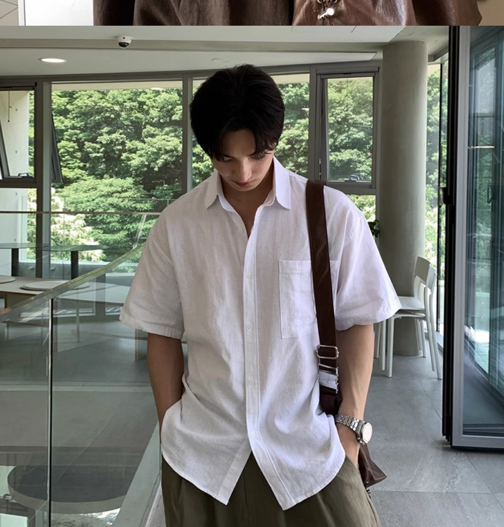 Oversized short sleeve shirt