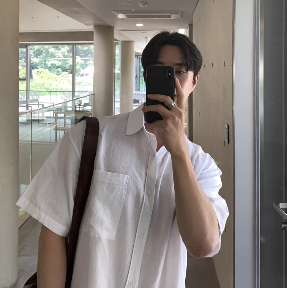 Oversized short sleeve shirt