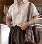 Oversized short sleeve shirt