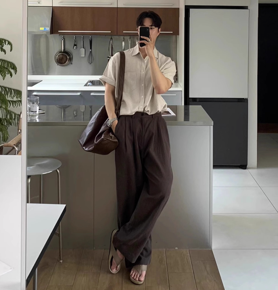 Oversized short sleeve shirt