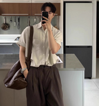 Oversized short sleeve shirt
