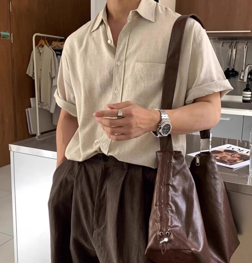 Oversized short sleeve shirt