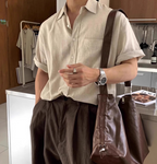 Oversized short sleeve shirt