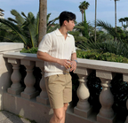 Short sleeve knit polo shirt