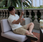 Short sleeve knit polo shirt