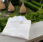 Short sleeve knit polo shirt