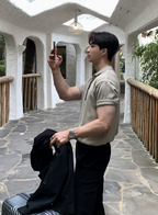 Short -sleeved polo shirt