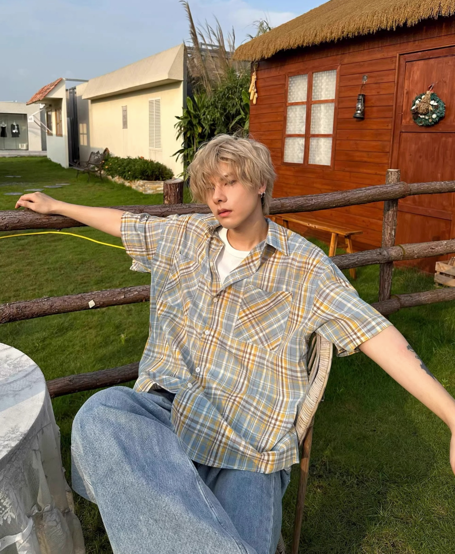 Casual plaid shirt