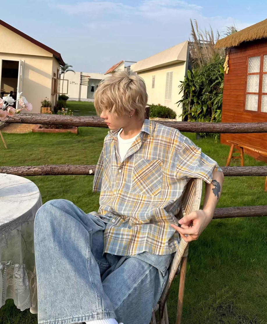 Casual plaid shirt