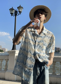 コントラストラペルシャツ メンズ 半袖｜Contrast Color SHIRT