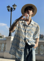 コントラストラペルシャツ メンズ 半袖｜Contrast Color SHIRT