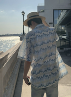 コントラストラペルシャツ メンズ 半袖｜Contrast Color SHIRT